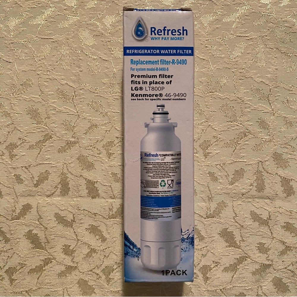 Refresh Refrigerator Water Filter Replacement Filter R-9490